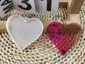 Molde silicona corazon grande colgante